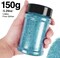 Extra Fine Teal Blue Glitter, 1/96" Craft Resin Glitter Powder 5.29oz/150g PET Flakes Crafts Sequins for Nail Art, Hair, Epoxy Resin, Tumblers, Slime, Painting, Festival Decor